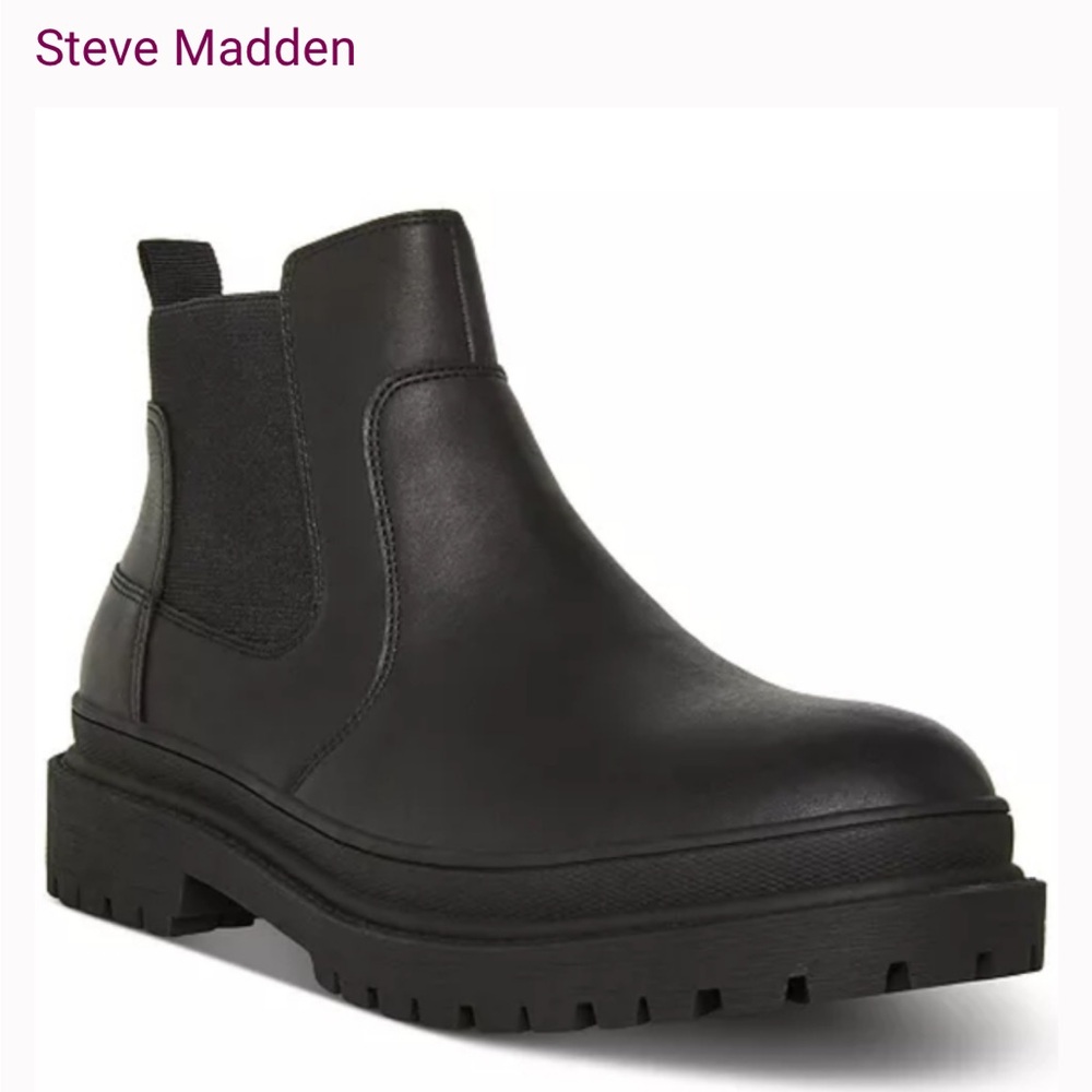 Madden Mens Kresto Black Faux
Leather Chelsea Boots Shoes NEW in Box - Size 13